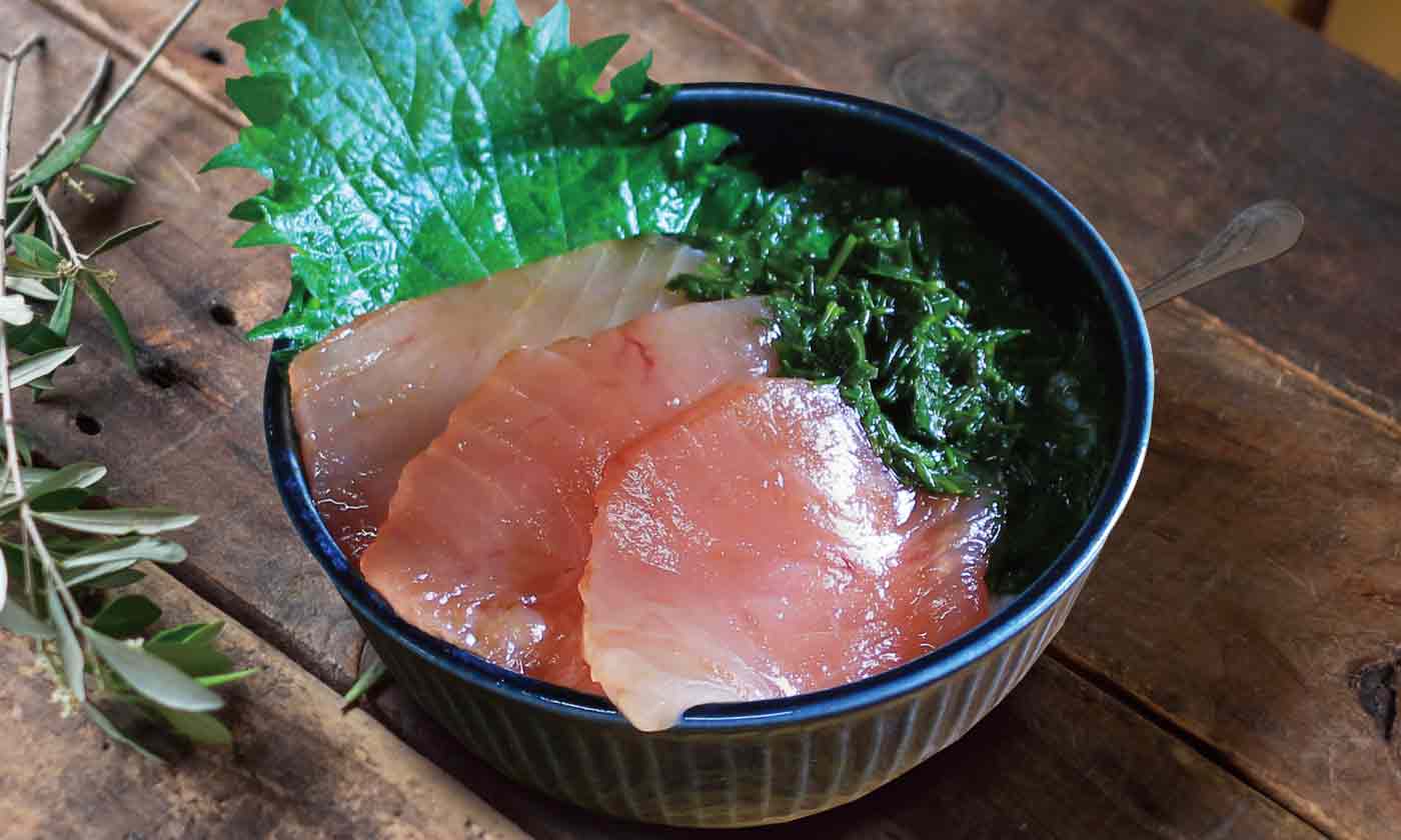 一膳づけ丼の具　あかもくとまぐろ