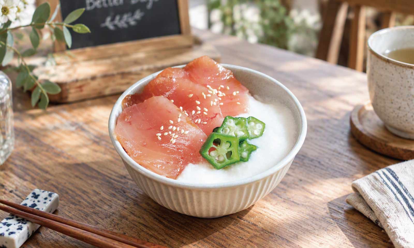 一膳づけ丼の具　とろろとまぐろ