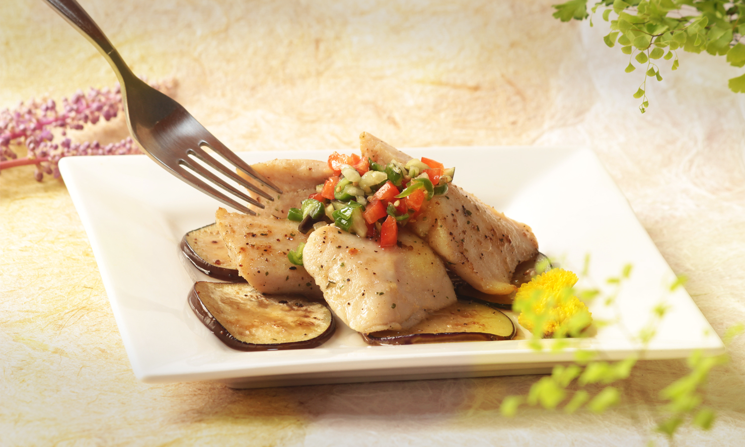 かじきのオイル漬　バジル風味